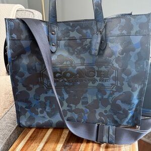 Coach Field Tote 40 With Camo Print **rare**